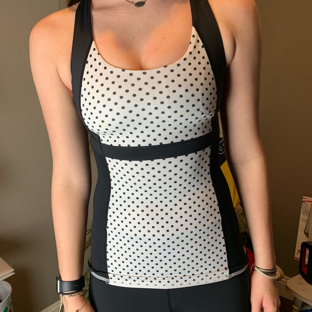 polka dot lululemon tank top